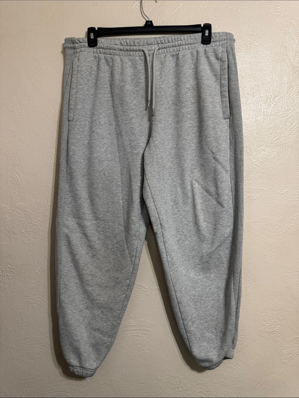 Men's Light Gray Fleece Joggers - Comfortable Everyday Sweatpants